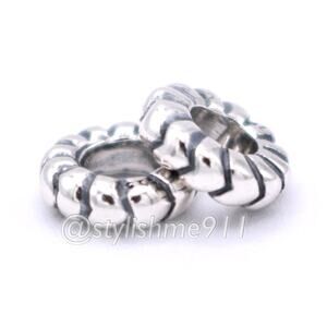 Two-Authentic PANDORA Hearts Row Spacers